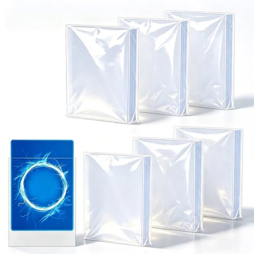 600 Pcs Clear Card Sleeves 66 x 91 mm, Standard Size Trading Card Protector, PP Penny Sleeves Fit for TCG, MTG, Sport, Collectible Game Cards, Acid Free Non-PVC for Trading Cards Storage & Display