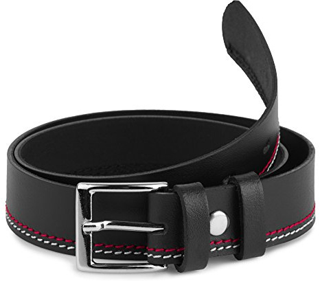 Ladeheid Kinder Gürtel Ledergürtel Mode Accessoire für Kinder Jungen Gürtel mit Schnalle 2,5 cm Breit K1D5