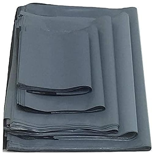 125 blandade grå plast post post post porto väskor blandade storlekar förpackning poly postnummer MSDS-SOLUTIONZ