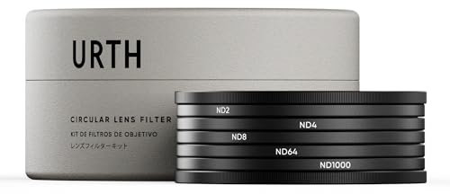 Urth 62mm 5-in-1 Lens Filter Kit (Plus+) — Neutral Density ND2, ND4, ND8, ND64, ND1000, 20-Layer Nano-Coated, Ultra-Slim Camera Lens Filters