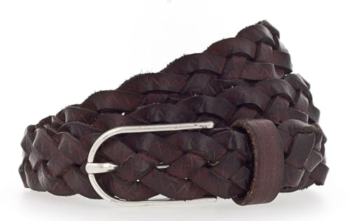 Vanzetti Damengürtel, geflochtenes Leder, Breite: 2,5 cm, 80-105 cm