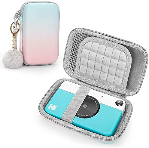 Housse pour KODAK Printomatic/Mini 2/Smile & Polaroid Snap/Snap Touch, Sac rigide en EVA Coque de protection, Gradient, 14.8 x 9.5 x 5.5 cm, Élégant