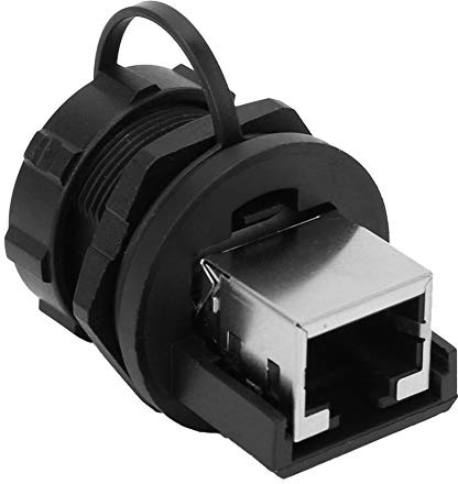 2 St RJ45-180 ° RJ45- Utomhus Vattentät Damm Cat5 / 6 8-stift 8 Kärnor Anslutningskabel Panelmontering RJ45-adapter IP67