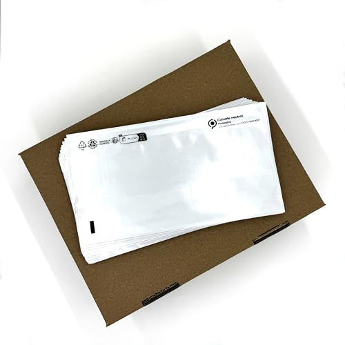 Lieferscheintaschen, blanko, DIN lang = 240 x 135 mm, selbstklebend, transparent, Versandpapiertaschen, Dokumententaschen, Warenbegleitpapiertaschen, Begleitpapiertaschen (1000 Stück)