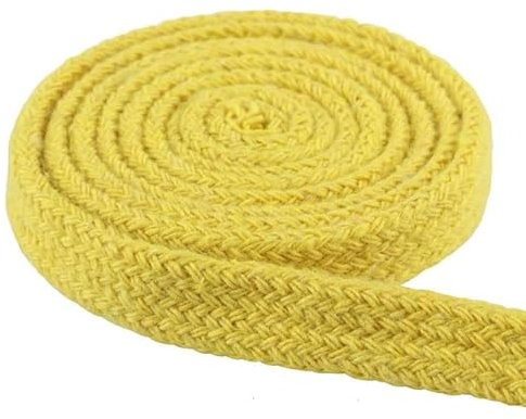 POLAY 5M 10mm Baumwollseil Hohle Flache verdrehte Schnur mehrfarbige gewebte Schnur Taillenseil Handarbeit Heimwerken DIY Hose Schuhkappe Dekoration