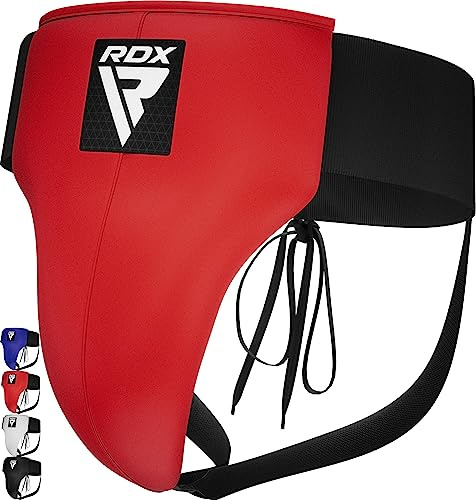 RDX Groin Guard for Boxing, Muay Thai, Kickboxing and MMA Fighting, Maya Hide Leather Abdo Gear for Martial Arts BJJ Training, Jockstrap Abdominal Protector for Karate and Taekwondo, Boys Youth