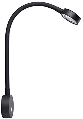 Obeaming Lampade da Lettura LED 12V Camper Barca con Caricatore USB& Luce Notturna Rossa 254lm Spot da Parete da Comodino, Per Caravan Furgone Van, Dimmerabile 24VDC Flessibile a Collo di Cigno