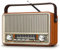 PRUNUS J-120 Radio Portatile Vintage legno FM/AM/SW,Altoparlante Bluetooth Retro,Radiolina Portatile con Batteria Ricaricabile da 1800 mAh Potenziata,Alimentazione CA disponibile,Supporta TF/USB/AUX.