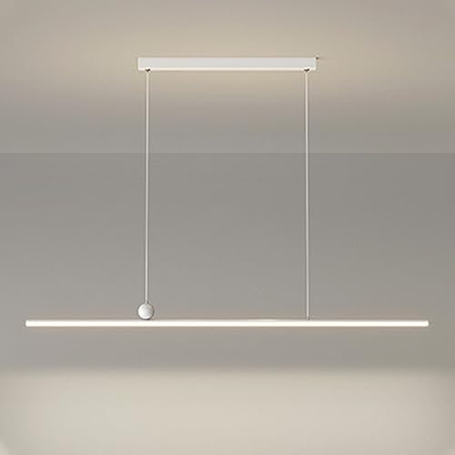Lampadario minimalista Lampadario lineare Lampada da soffitto Tavolo da pranzo Illuminazione Lampade a sospensione a LED Lampadari a striscia lunga Lampade a sospensione per ristorante Ufficio Cucina