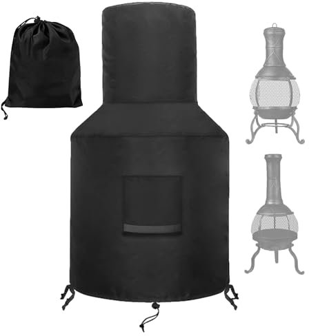 Housse Pour Chimenea - Housse De Protection Pour Cheminée De Jardin | Housse De Protection Imperméable Pour Chiminea De Patio Extérieur | Housse De Chauffage De Terrasse Anti-UV Avec Sac À Cordon