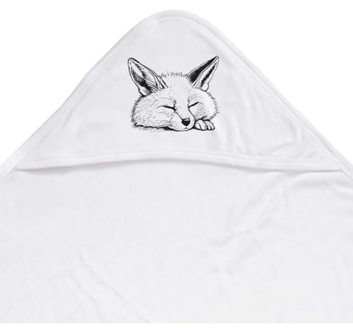 Azeeda 'Fennek-Fuchs, schlafend' Baby-Kapuzentuch (HT00029617)