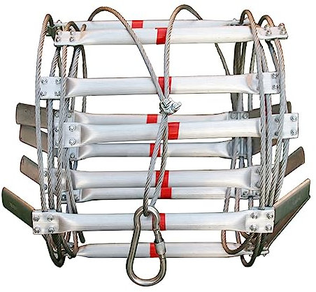 PNAJFUEL Sicherheitsleiter, Strickleiter, Strickleiter, Rettungsleiter, Notleiter, Gartenfensterleiter, Feuerleiter/L 5M