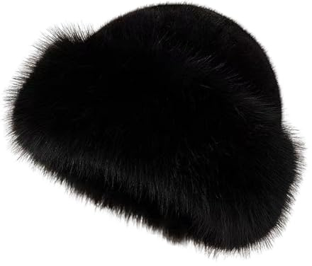 Damen-Samtmütze für den Winter, dick, flauschiges Kunstfell, Wärmespeicherung, winddicht, mongoleiischer Stil, krempellos, einfarbig, Outdoor-Radfahren