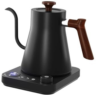 KESOTO Hervidor de Cuello de Cisne de 1200 W para Hervir Rápidamente Y Mantener El Calor, Negro, Individual