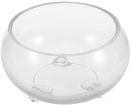 Milisten Glass Fish Bowl round Terrarium Hydroponic Planter for Home Office Desk Decoration Fish Tank