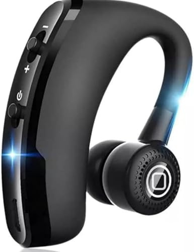 YILIUJIUJIU Bluetooth Headset,Bluetooth Earpiece V4.2,Wireless Business Single earpiece Voice Answer in Ear Earbuds, for Trucker Driving Running 8 Hour Battery Noise Cancelling Headphones Black V9