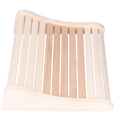 Brrnoo Oreiller Sauna en Bois Naturel, Dossier de Sauna pour Chaise de Jardin, Accessoire de Relaxation Thermique