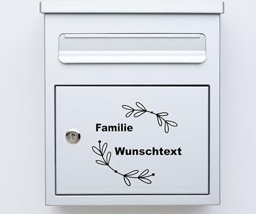 Briefkasten Namensaufkleber| Aufkleber selbst gestalten| Briefkasten Namensschild selbstklebend| Türschild personalisiert| Postkasten mit Namen| Aufkleber Name Türaufkleber| namensschilder haustür