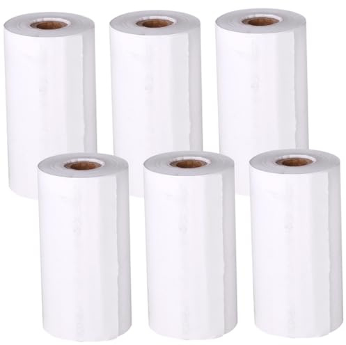 Generic 6 Rolls Instant Camera Thermal Printer Paper Refill, 6pcs Thermal Transfer Paper for Photo Printer, Compatible Instant Camera Supplies for