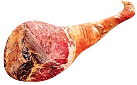 Gatuida Oreiller en Peluche de Jambon 60 Cm, Coussin à Câliner Doux et Simulé, Oreiller Fantaisie pour Canapé et Décoration Intérieure, Présent Original pour Chambre et Salon