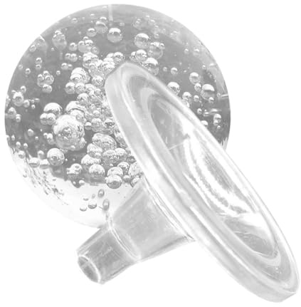 HEALEEP Bola de Cristal para Fuente Interior Relajación con Soporte Transparente, Material para Fuente de Agua DIY, Esfera Decorativa Adecuado para Escritorio y Decoración de Sala