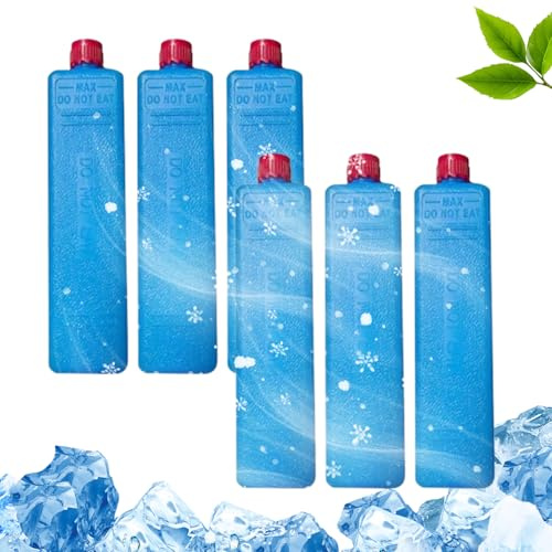 Buhtario Pain De Glace pour Rafraichisseur d'air, 4/6/8 Pièces Blocs De Glace Réutilisables – Refroidissement Accéléré pour Climatiseur Ventilateur Glacière Sac Isotherme – Garde Boissons