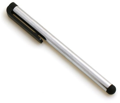 System-S Stylus Touch Pen kapacitiv skärm inmatningspenna i silver för smartphone, pekskärm mobiltelefon, surfplatta PC, PDA