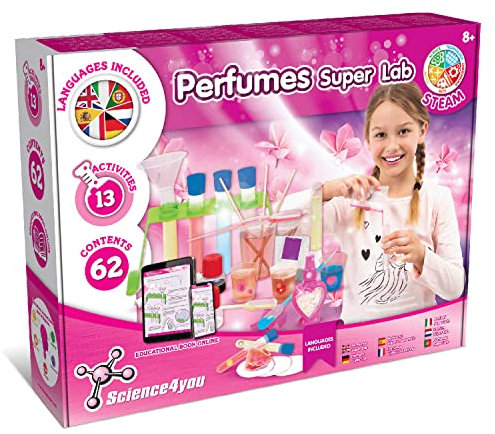 Science4you - Perfume Super Lab for Kids Age 8+, Scientific Kit with 13 Creative Activities: Perfume Maker Laboratory, Educational Toy