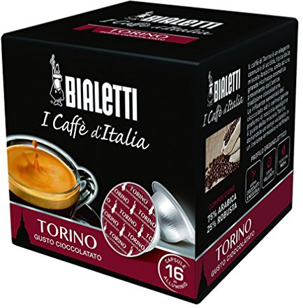 BIALETTI – Café Torino - 16 Capsules Mokespresso « I Caffè d’Italia » – Arôme Chocolat et Noisette