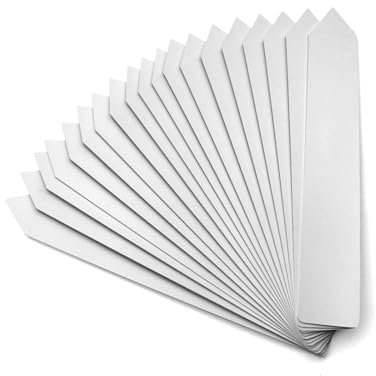 KINGLAKE 100Stk 15X2.5CM Groß pflanzenschilder pflanzenstecker für draussen wetterfest gartenschilder zum beschriften pflanzen kräuterschilder beschriftung planzenschilder sschilder beetstecker,Weiß
