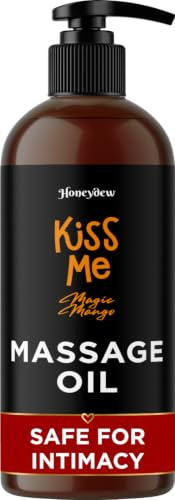 Mango Sensual Massage Oil for Couples - Alluring Tropical Full Body Massage Oil for Date Night and Nourishing Body Moisturizer with Sweet Almond - Vegan Non Greasy & Smooth Gliding Formula (8 Fl Oz)