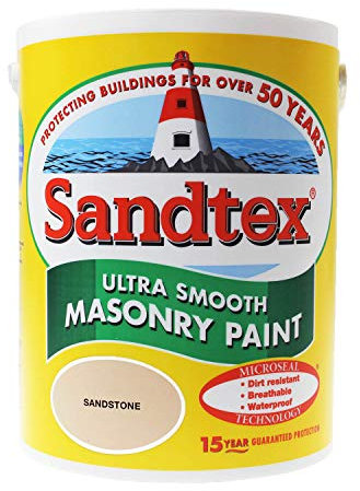 Sandtex Ultra Smooth Masonry Paint 5 Litre Stock Colours - Sandstone