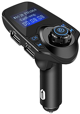 Transmetteur FM, Kit mains libres Bluetooth mains libres T11 pour voiture Lecteur MP3 Transmetteur FM Chargeur USB, prend en charge l'entrée/sortie AUX