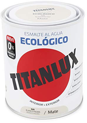Titanlux Ecológico Esmalte al agua mulisuperficie Mate Blanco Piedra 250 ml