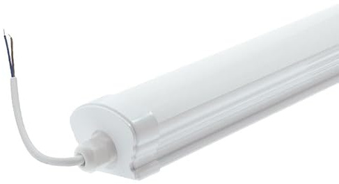 Regleta LED SlimLine 150CM Smd Led Sanan 60W IP65 4800LM Luz Blanca Fría 6000K para taller tienda alimentación nave Acabado Gris