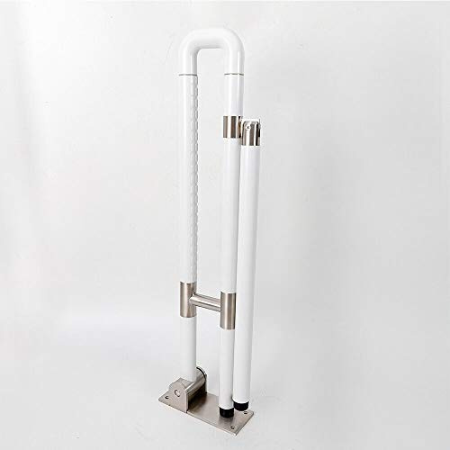 Wandstützgriff Stützhilfe Dusche WC Griff Aufstehhilfe Toiletten Stütz-Haltegriff Klappgriff Sicherheit Rutschfest Wandmontage (60cm Weiß)