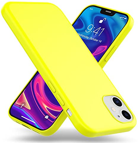 NALIA Neon Handyhülle kompatibel mit iPhone 12 Mini Hülle, Ultra-Slim Silikon Soft Case Phone Cover Stoßfest Dünn, Gummi Schutzhülle Handy-Tasche Backcover Bumper Etui Skin Handycase, Farbe:Gelb
