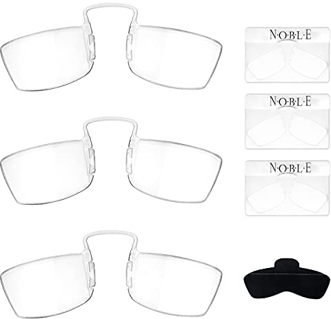 Noble Small Reading Glasses (3 Pack) - Rimless Readers with 3 Wallet Credit Card Holders and 1 Cell Phone Case - Pocket Magnifying Cheaters for Men and Women (+1.50)