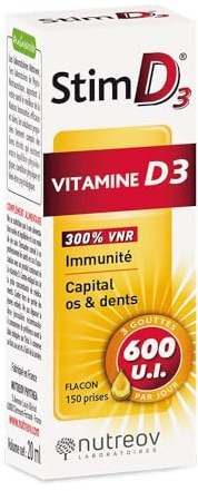 Nutreov Stim D3 Vitamine D3 Immunite Et Capital Os Et Dents 20ml