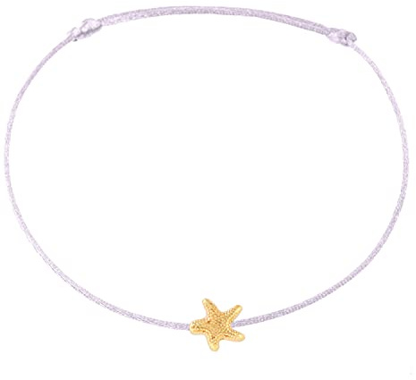 Selfmade Jewelry Fußkettchen Damen Seestern Größenverstellbare Fußkette Handmade in Germany Inkl. Geschenk-Verpackung