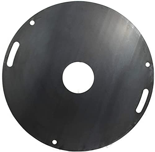 Feuerplatte Schwenkgrill 80cm INKL. Grilleinsatz – Grillplatte für Feuertonne, Feuerstelle & Feuerschale – A. Weyck Tools Plancha Grillring, Teppanyaki Platte – Hochwertiger Stahl 6mm Stärke - #223