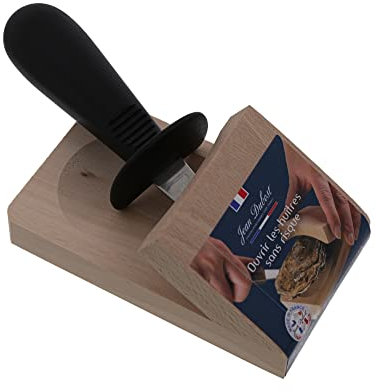 Sabot cale huître avec couteau à huître manche polypropylène noir