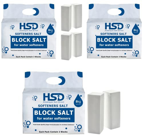 Block salt for water softeners, original pure food quality salt, softening salt block best for laundry kitchen dishwashing industrial & hotel use water softener salt block (3)