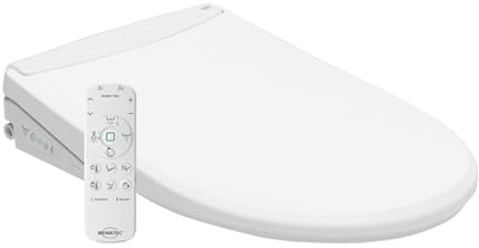 MEWATEC O500-V Dusch-WC Aufsatz - V-Form - extra flaches Dusch-WC mit Booster-Funktion für mehr Druck - Mit Seitenbedienteil - Für mehr Hygiene im Bad - 50 cm länge