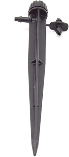 S&M 540042 Gotero Regulable 360°C/Estaca De 0-70 L/H- 100 Uds, Negro