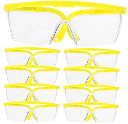 GALPADA Gafas Protectoras Ojos Amarillas PC 12 Piezas Antiviento