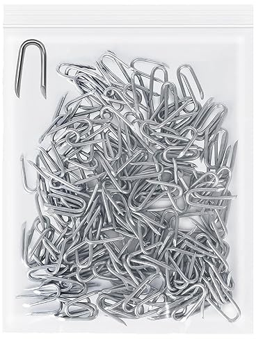 vensovo 200pcs Wire Fence Staple - Steel U-Shaped Nail for Wire Mesh, Galvanized Fasteners Nails for Fixing Wooden Fence Chicken Wire Staple
