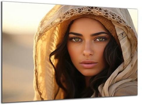 Munera Design - Bild 40x60 - Orient Frau mit Strahlenden Augen- Wand-Bilder Wohnzimmer