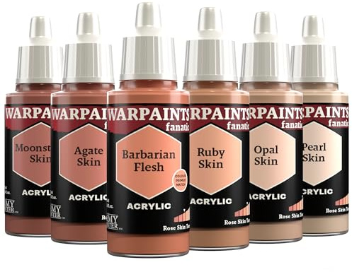 The Army Painter, Warpaints Fanatic Flexible Triad: Rose Skin Tones, 6 x 18 ml Akrylfärg, Hobbyfärg för Miniatyrer, Kvalitetsfärg för Miniatyrkrigsspel