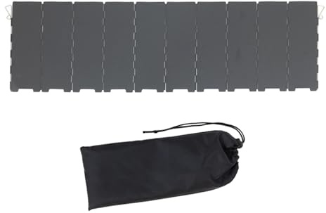 Oshhni Parabrisas para Estufa de Camping, Protector contra El Viento, 10 Paneles, Pantalla contra El Viento Plegable para Estufa, Camping, Mochilero, Senderi, Negro
